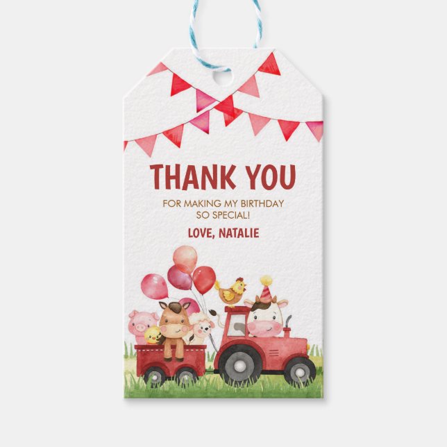 Gårdsdjur, Ladugård, Ranch Presentetikett (Framsidan)