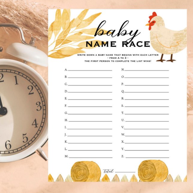 Gårdsdjur - Namn-tävling vid baby shower (Skapare uppladdad)