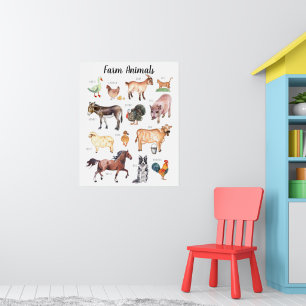 Gårdsdjur Utbildning Lärande Klassrum Poster