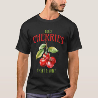 Gårdsfräscha körsbär Bonde Körsbärsentusiast Kvinn T Shirt