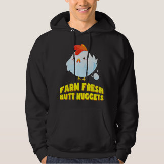Gårdsfräscha Kycklingklickar T - Rolig Kycklingtrö Hoodie