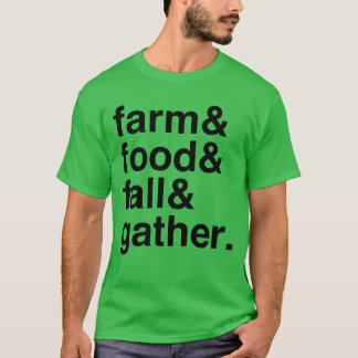 Gårdsfräscha livsmedel och höstsamling pojke t shirt