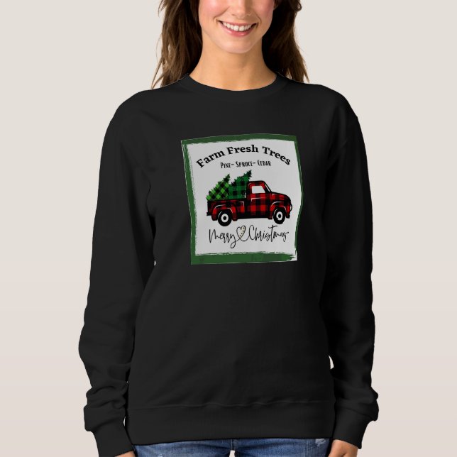 Gårdsfräscha Träd Tall Gran Ceder Vinter Högtider T Shirt (Framsida)