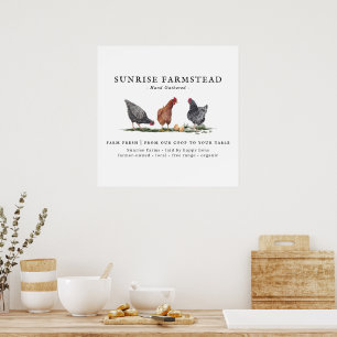 Gårdsfräska ägg   Söt monogram Poster