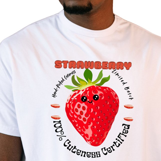 Gårdsfrukt Fruktetikett Jordgubbe  T Shirt (Skapare uppladdad)