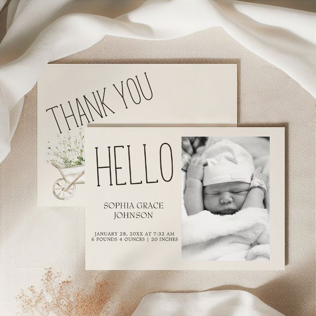 Gårdsjur Vänliga ängsbarn - Födselannons Inbjudningar (Skapare uppladdad)