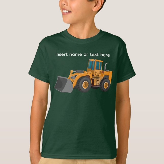 Gårdslastare med namnutrymme t shirt (Framsida)
