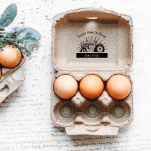 Gårdslogotyp Anpassad 2,5" x 2,5" Gummistämpel