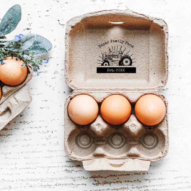 Gårdslogotyp Anpassad 2,5" x 2,5" Gummistämpel Stämpel (Skapare uppladdad)