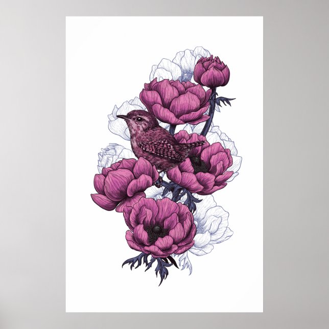Gärdsmyg bukett poster (Framsidan)