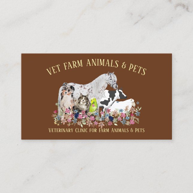 Gårdsveterinär Visitkort (Framsida)