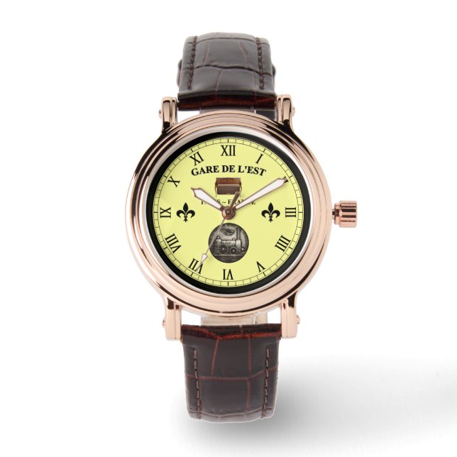 Gare de L'Est ~ Paris Frankrike ~ Upright Piano ~  Armbandsur (Framsida)