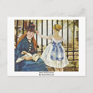 Gare Saint-Lazare by Manet Edouard Vykort