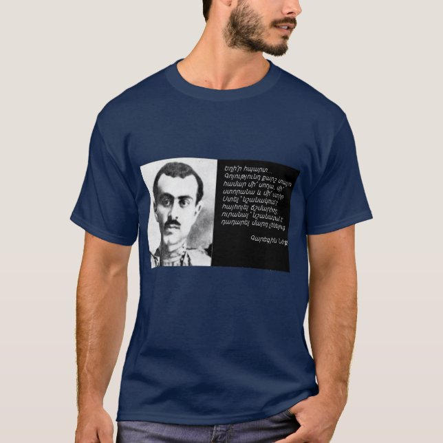 Garegin Nzhdeh T-tröja T-shirt (Framsida)