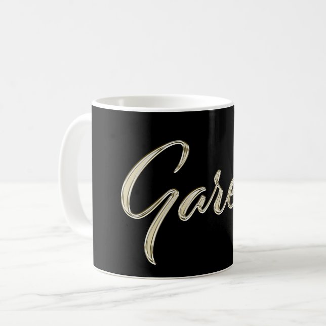 Gareth Name whitegold Tasse Teetasse Kaffeetasse Kaffemugg (Framsida vänster)