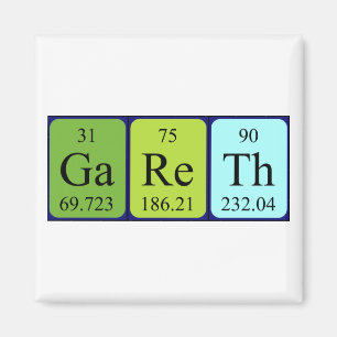 Gareth Periodiska magnet bord namn
