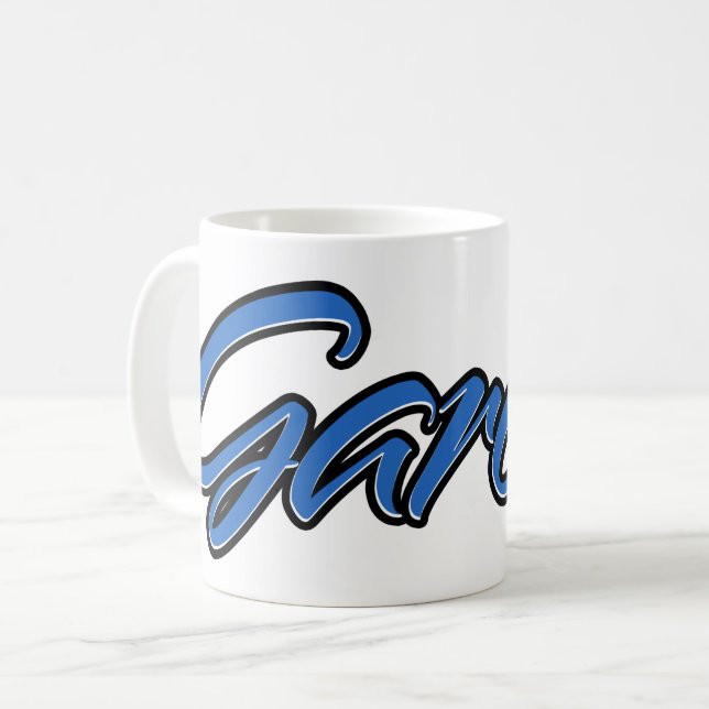 Gareth Vorname Name blue Tasse Kaffeetasse Kaffemugg (Framsida vänster)