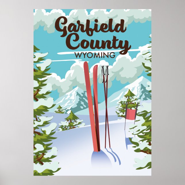 Garfield County Wyoming Ski poster (Framsidan)
