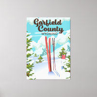 Garfield County Wyoming skidistributionsaffisch