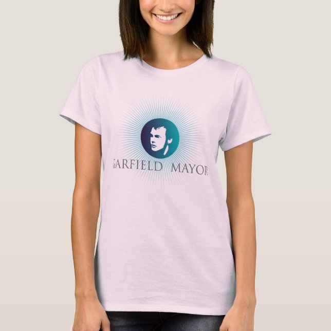 Garfield Mayor "Arctic Sol" White Dam Passande T Shirt (Framsida)