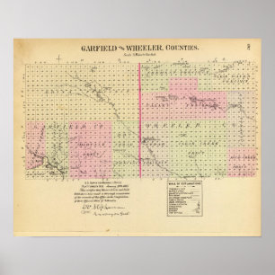 Garfield och Wheeler County, Nebraska Poster