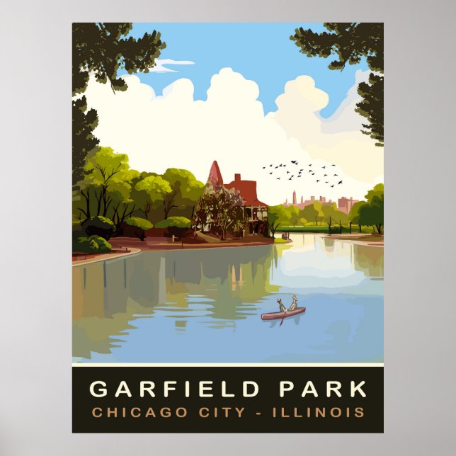 Garfield Park, Chicago, Illinois, Vintage Resa  Poster (Framsidan)