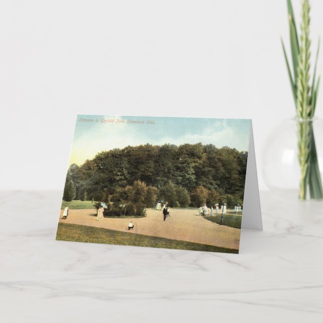 Garfield parkerar, Cleveland Ohio vintage 1910 Kort (Framsida)