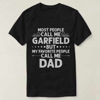 GARFIELD Present Namn Kul Fars Dag Personlig M T Shirt