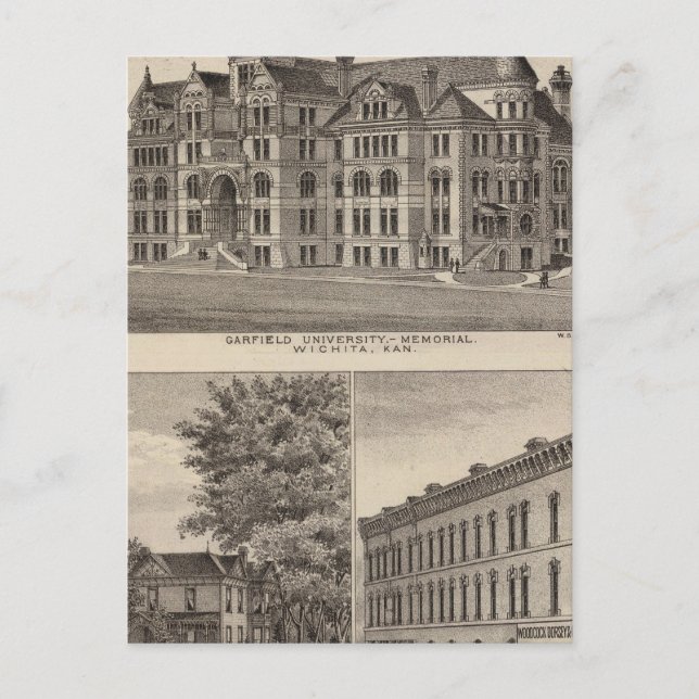 Garfield Universiteten, Kansas Vykort (Framsida)