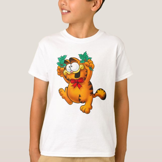 Garfield's Holiday Spirit T Shirt (Framsida)
