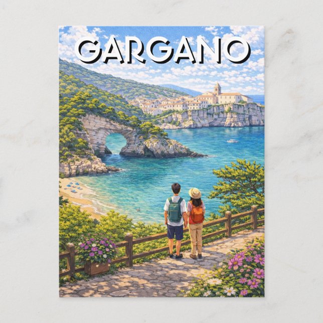 Gargano-halvön Italien Vykort (Framsida)