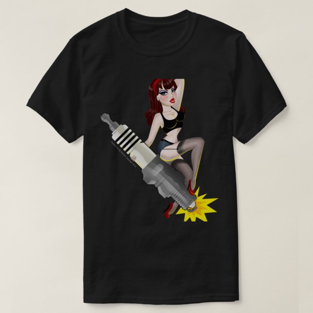 Garge honey Spark Plug T Shirt (Design framsida)