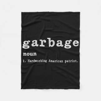 Garge Noun Hardworking American Trump 2024 Support Fleecefilt