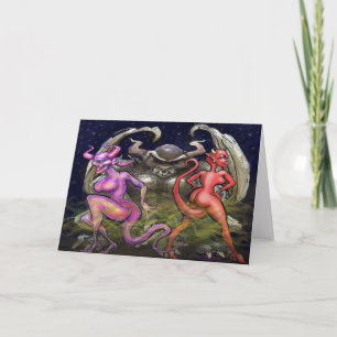 Gargoyl mörk Fae Vikad Greeting Card Kort