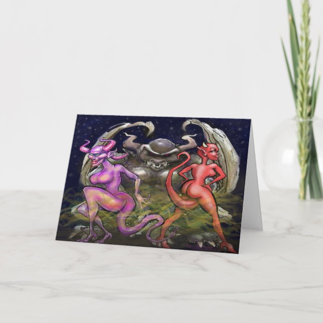 Gargoyl mörk Fae Vikad Greeting Card Kort (Framsida)