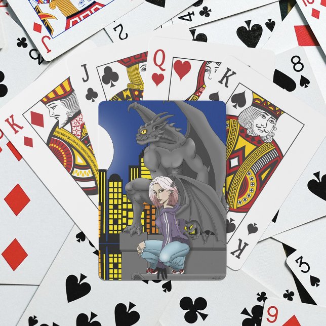 Gargoyl Urban Fantasylandskap Casinokort (Skapare uppladdad)