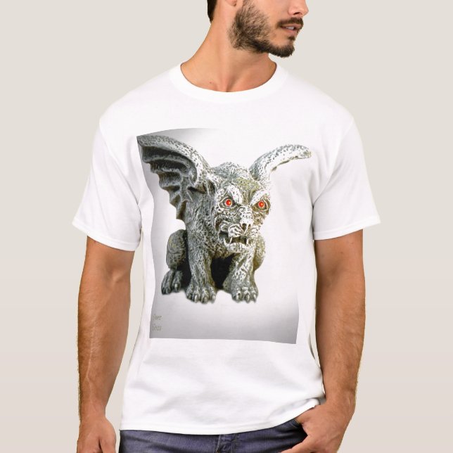 gargoyle1_white/bgrnd t shirt (Framsida)