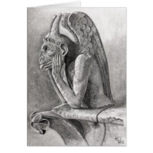 Gargoyle 3 hälsningskort