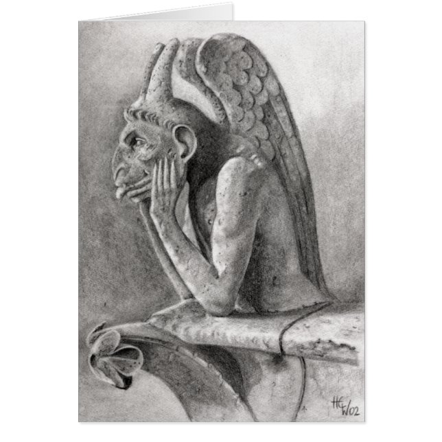 Gargoyle 3 hälsningskort (Framsidan)