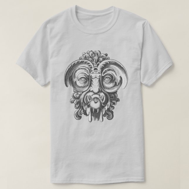 Gargoyle Ansikte T-Shirt (Design framsida)