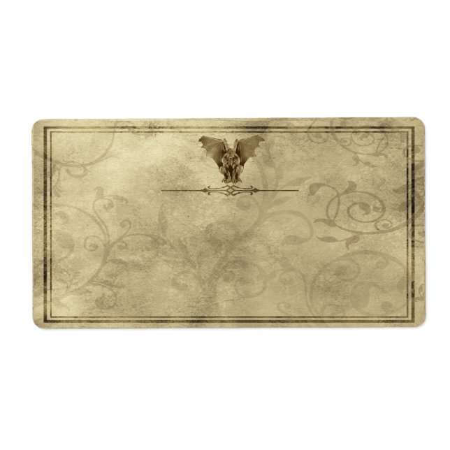 Gargoyle Apothecary Label Fraktsedel (Framsidan)