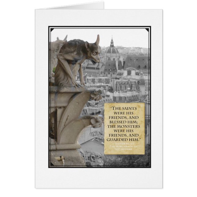 Gargoyle av Notre Dame Hälsningskort (Framsidan)