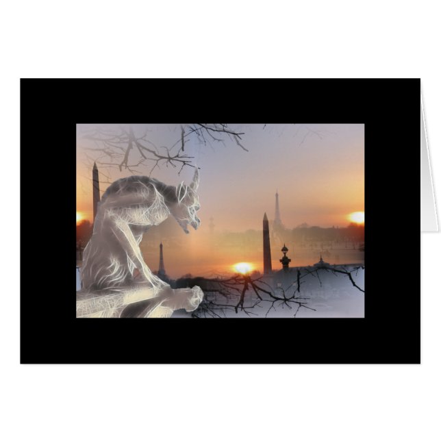 Gargoyle av Notre-Dame! OBS Kort (Framsidan Horizontal)