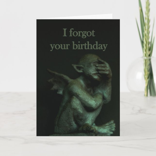 Gargoyle~belated födelsedag kort (Framsida)