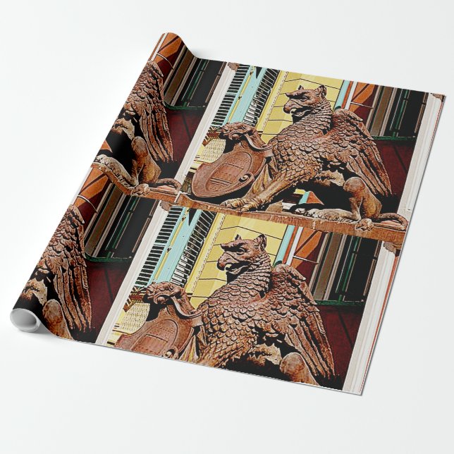 GARGOYLE GRIFFIN Wrapping Papper 2 Presentpapper (Utrullad)