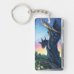 Gargoyle Guardian Fantasy Art Nyckelring