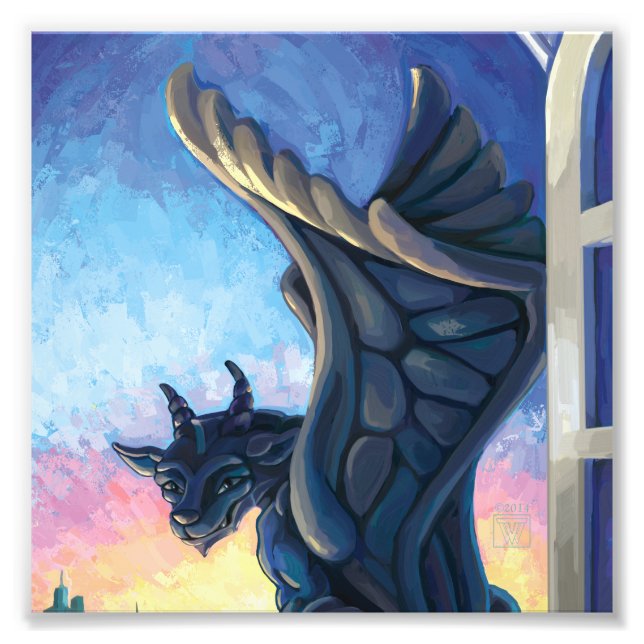 Gargoyle Guardian Fototryck (Framsidan)