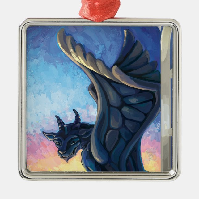 Gargoyle Guardian Julgransprydnad Metall (Framsidan)