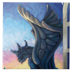 Gargoyle Guardian Kakelplatta