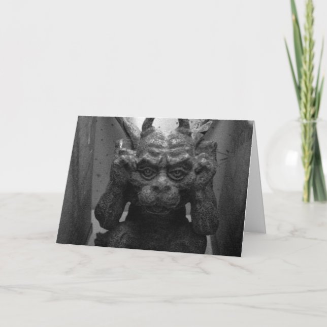 Gargoyle Halloween-kort Kort (Framsida)